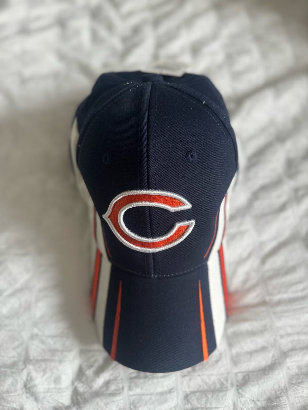 NWT Vintage Chicago Bears Hat Cap One Size Reebok Black Y2K Flex Adjustable